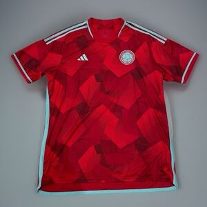 NEW Adidas Mens 2XL FCF Columbia Away Football Soccer Jersey HB9164 Red Teal